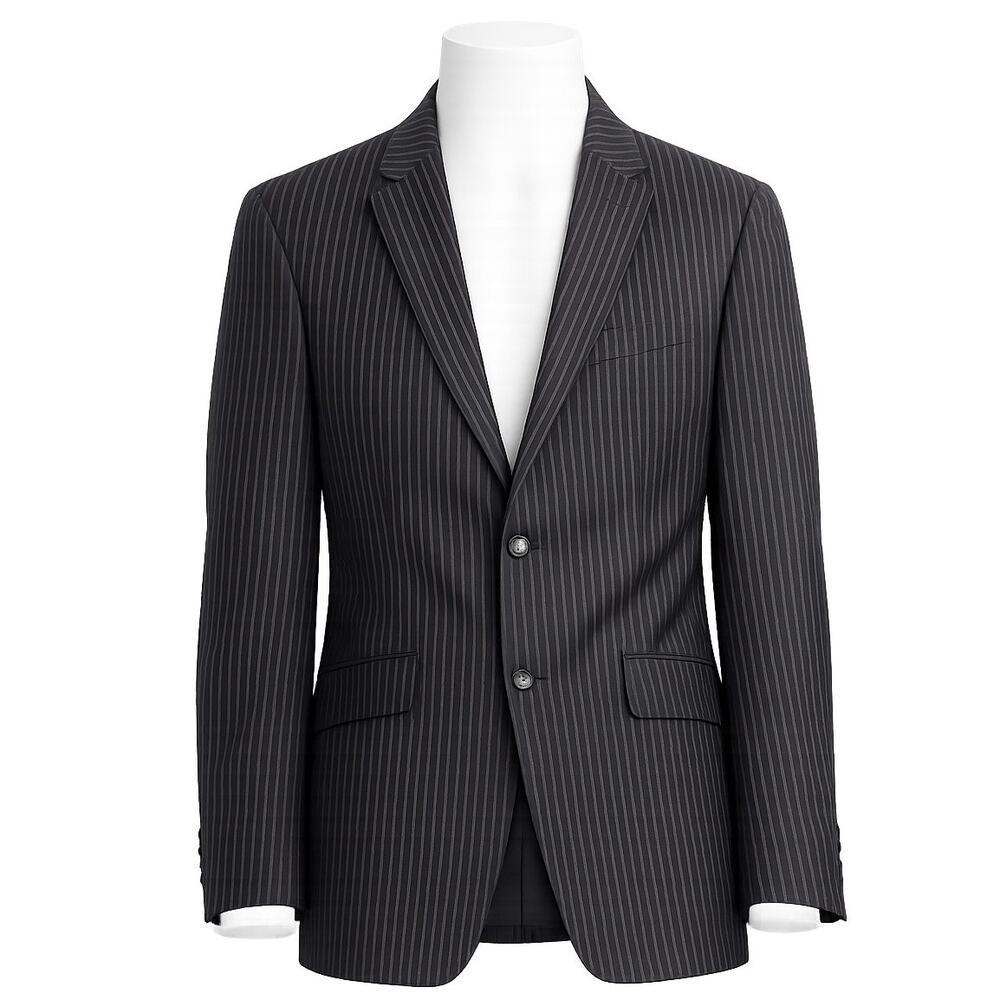 Austin Reed Men's Gray Pinstripe Wool Blend Blazer Sport Coat - Size 40L